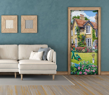 3D Garden Lawn Building 103181 Trevor Mitchell Door Mural