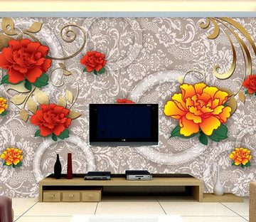 3D Flowers 915 Wall Murals Wallpaper AJ Wallpaper 2 