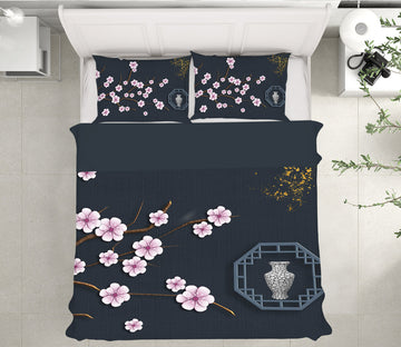 3D Plum Blossom 12076 Bed Pillowcases Quilt