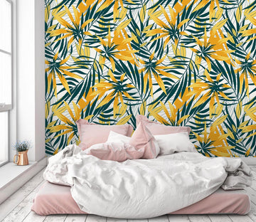 3D Yellow Leaves 58 Wall Murals Wallpaper AJ Wallpaper 2 