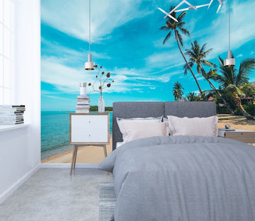 3D Blue Sky Beach 103 Wall Murals Wallpaper AJ Wallpaper 2 