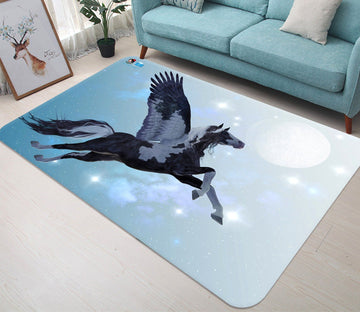 3D Halo Unicorn 39 Non Slip Rug Mat Mat AJ Creativity Home 