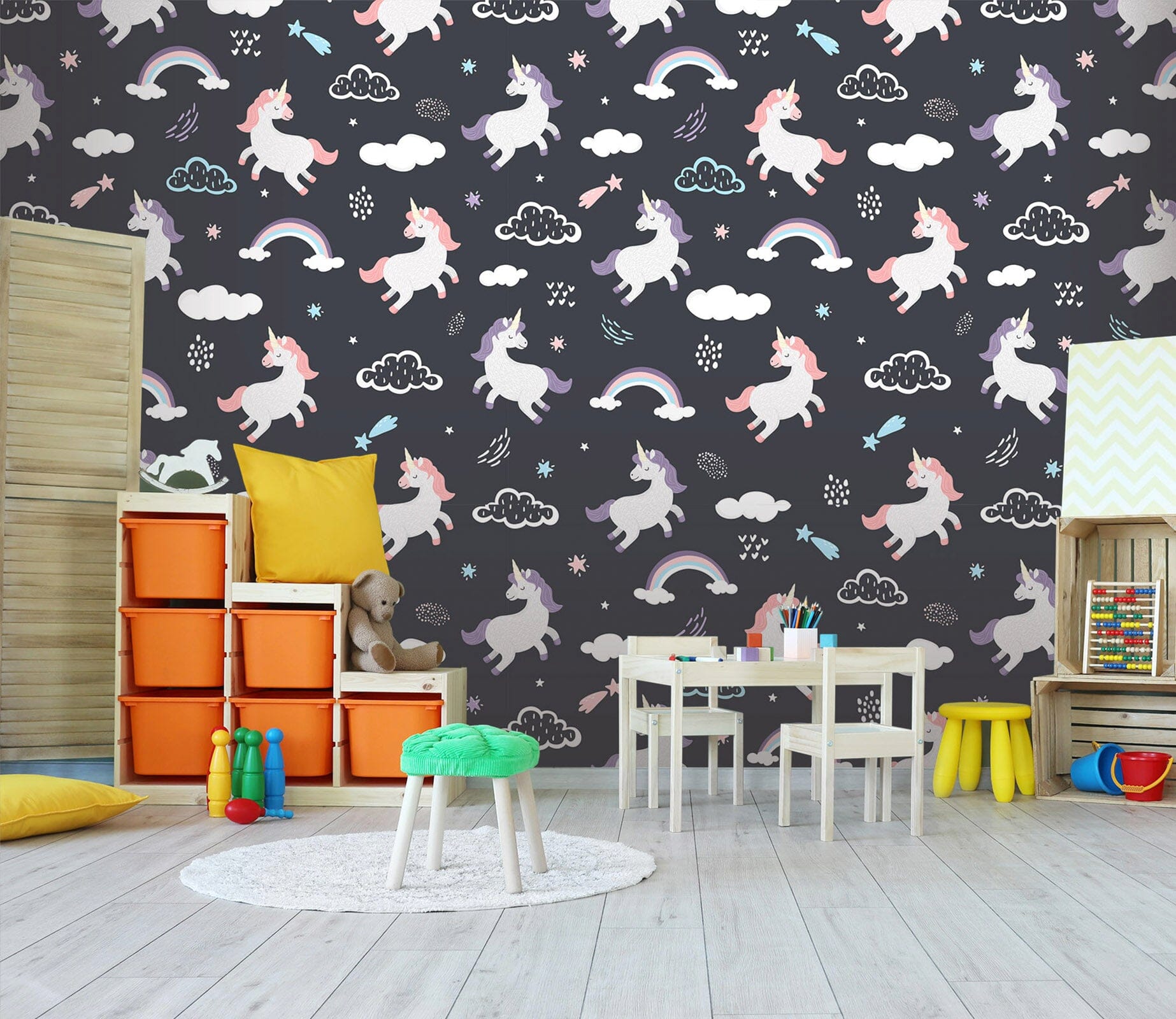 3D Rainbow Unicorn 190 Wall Murals Wallpaper AJ Wallpaper 2 