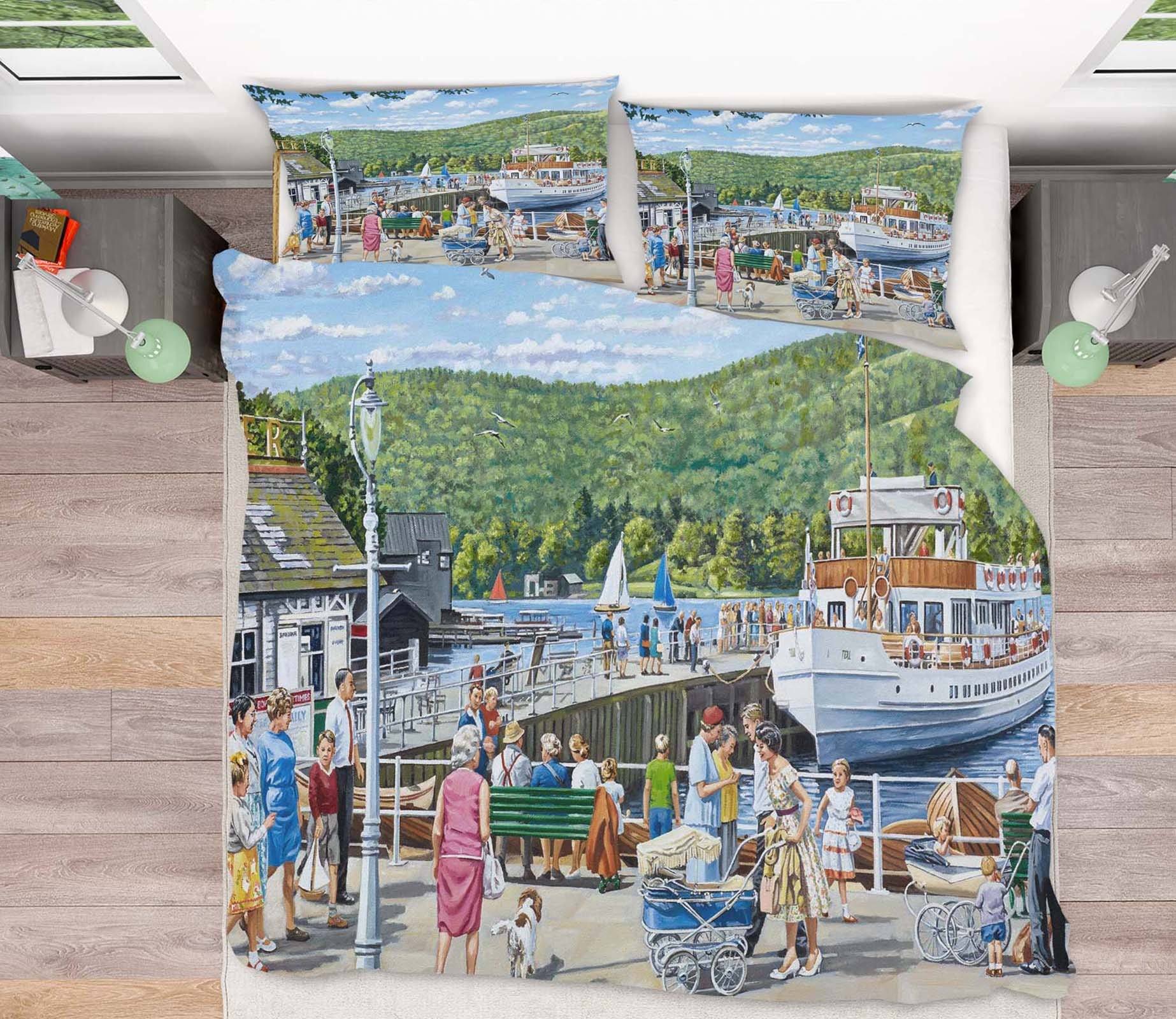 3D Bowness Pier Windermere 2009 Trevor Mitchell bedding Bed Pillowcases Quilt Quiet Covers AJ Creativity Home 