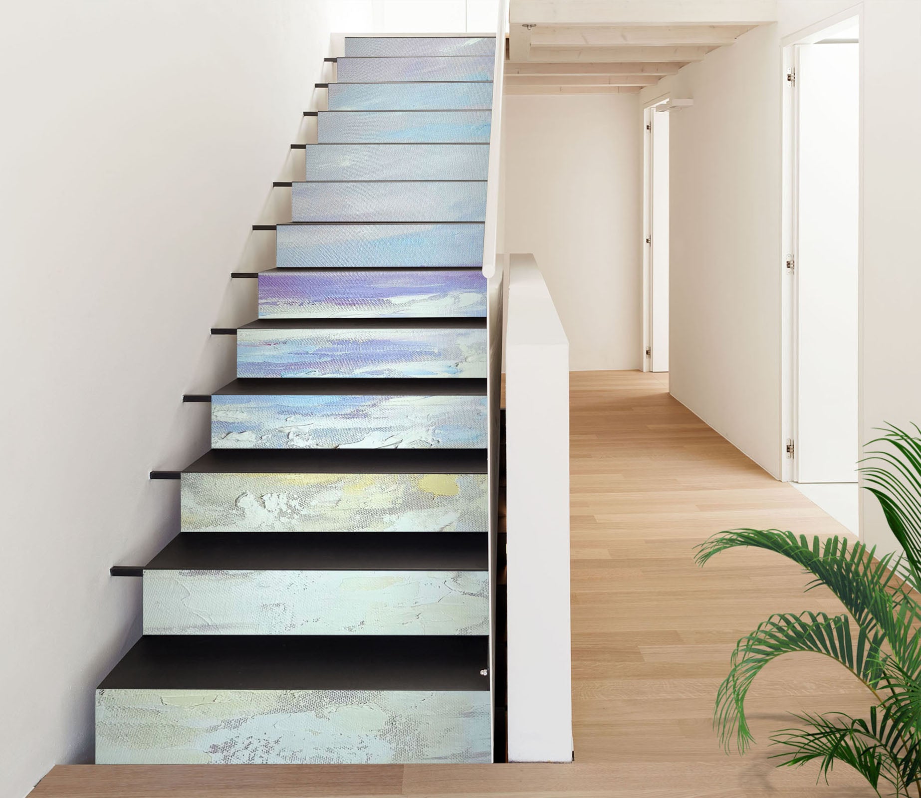 3D Painted Beach 3915 Skromova Marina Stair Risers