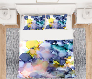 3D Ink Dot 12130 Bed Pillowcases Quilt