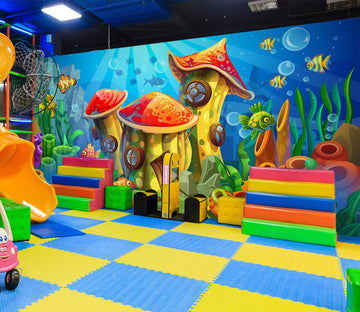 3D Undersea Houses 1431 Indoor Play Centres Wall Murals