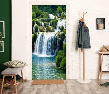 3D Waterfall Lake 010 Door Mural