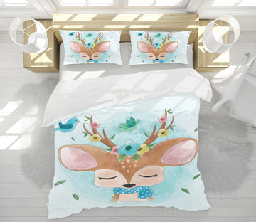 3D Sika Deer 59076 Bed Pillowcases Quilt