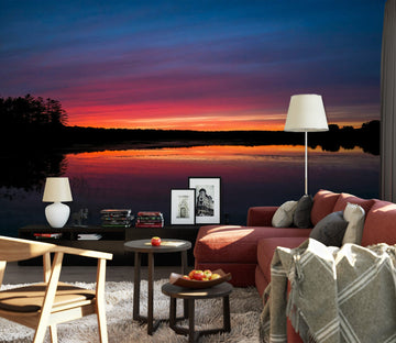 3D Sunset Lake 131 Jerry LoFaro Wall Mural Wall Murals Wallpaper AJ Wallpaper 2 