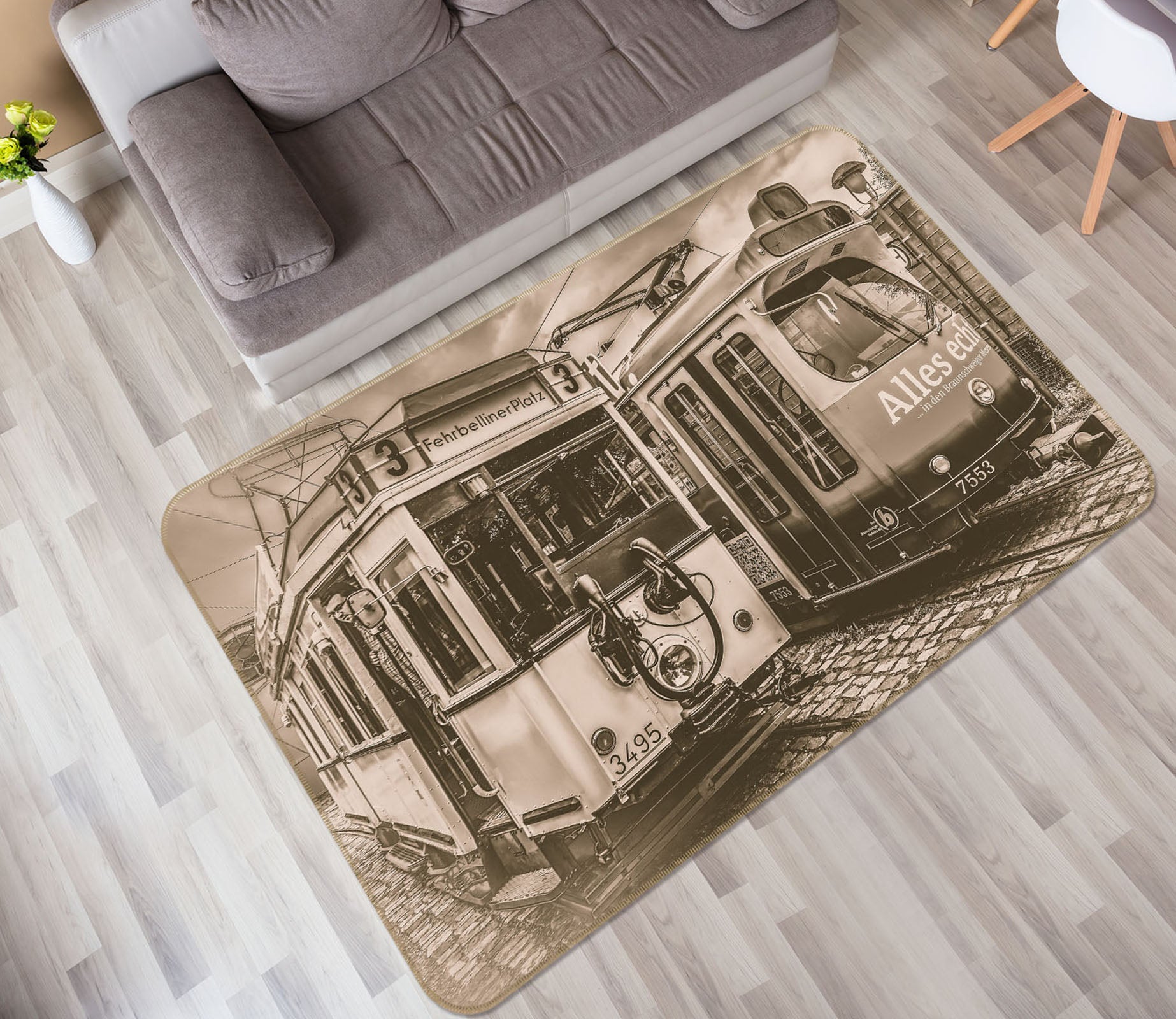 3D Locomotive 39005 Vehicle Non Slip Rug Mat