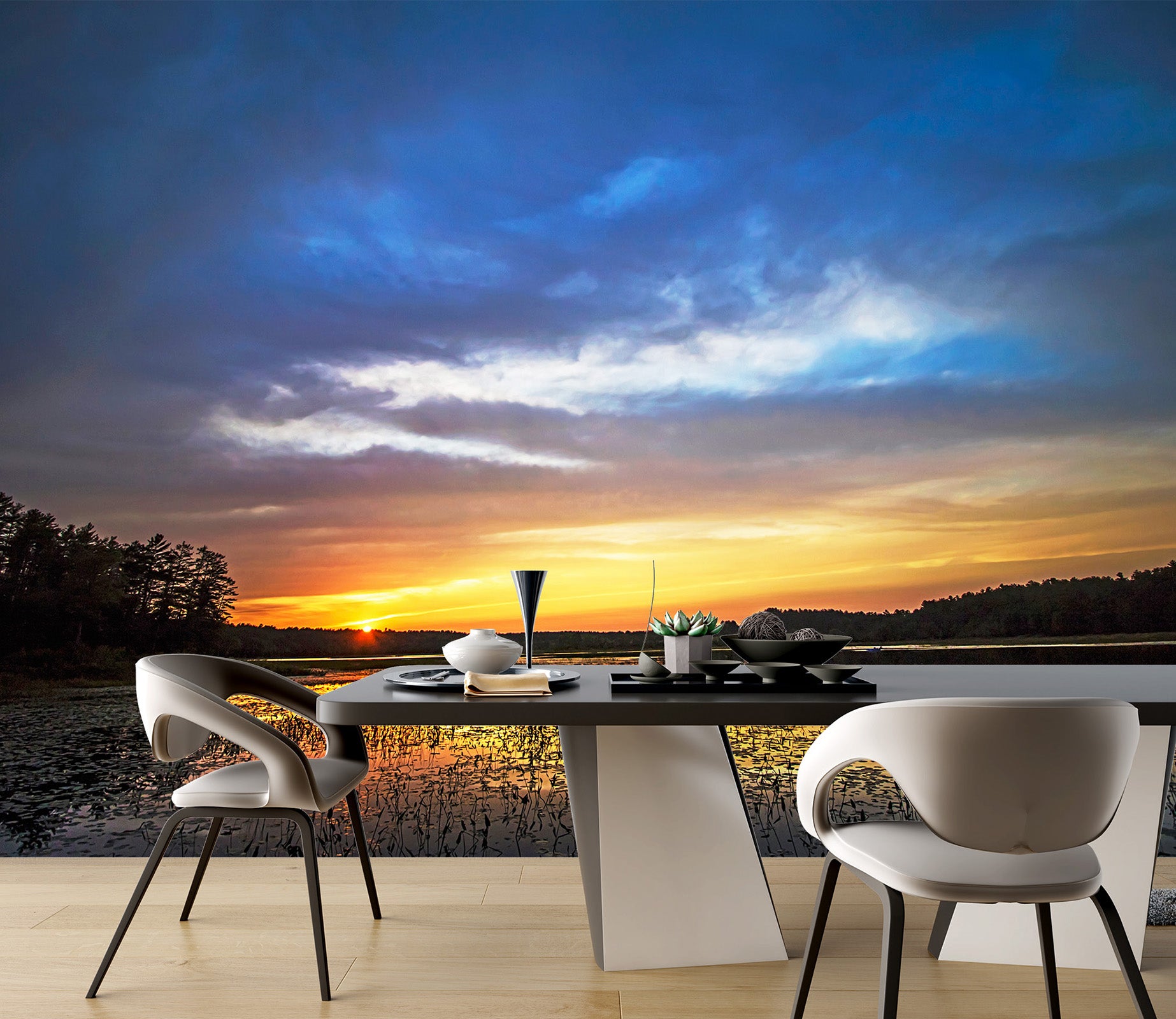 3D Clouds Sunset 85021 Jerry LoFaro Wall Mural Wall Murals