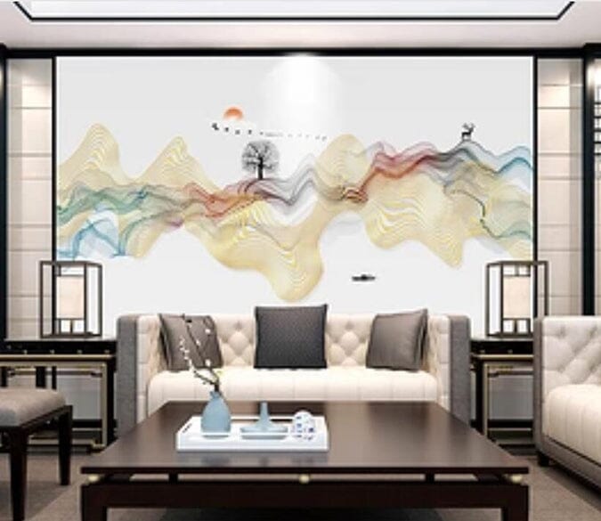 3D Red Sun 1924 Wall Murals Wallpaper AJ Wallpaper 2 