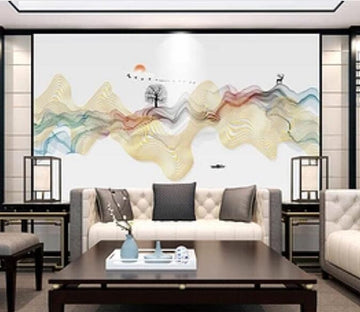 3D Red Sun 1924 Wall Murals Wallpaper AJ Wallpaper 2 