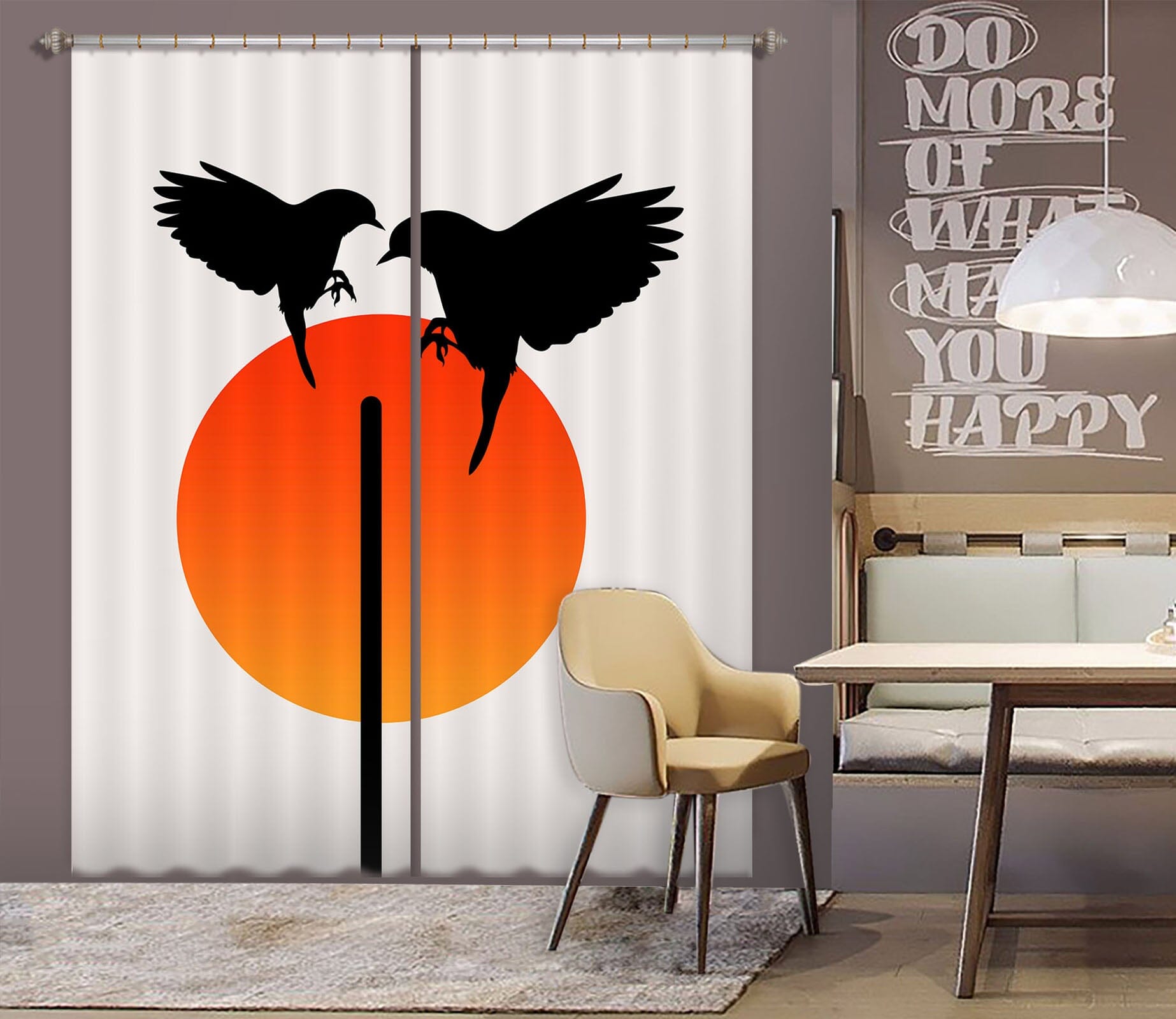 3D Magpie Wings 1131 Boris Draschoff Curtain Curtains Drapes Curtains AJ Creativity Home 