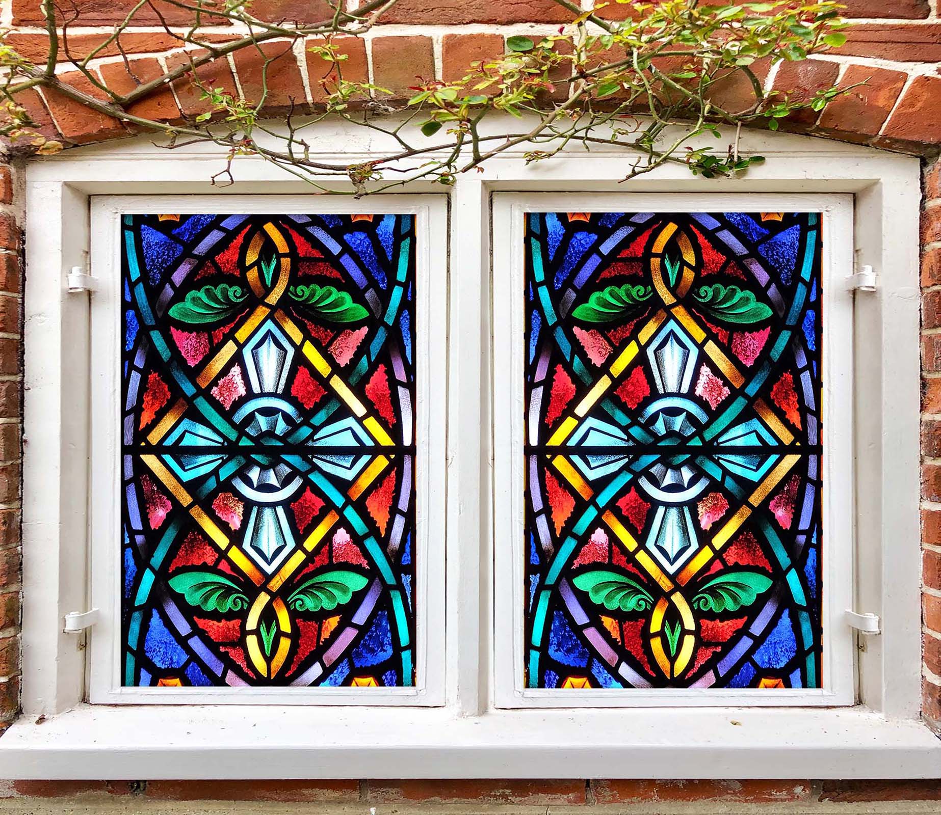 3D Sacred Art 420 Window Film Print Sticker Cling Stained Glass UV Block