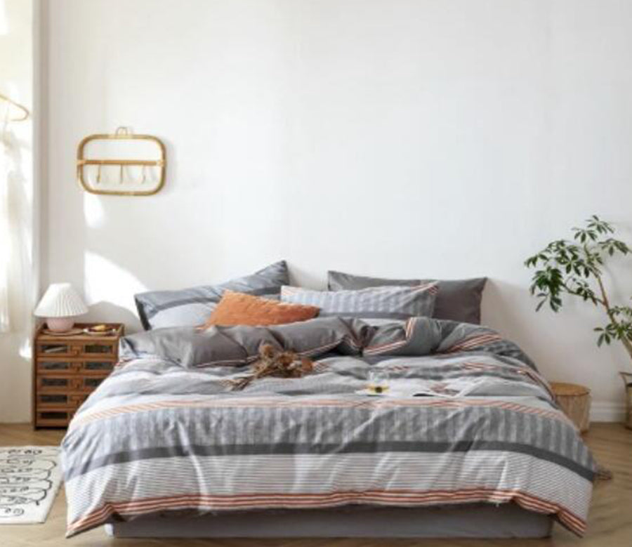 3D Gray Stitching 30014 Bed Pillowcases Quilt