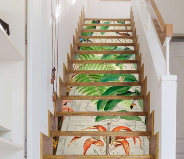 3D Green Leaves 11017 Andrea Haase Stair Risers