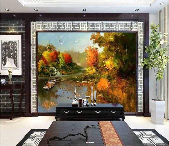 3D Forest Creek 1726 Wall Murals Wallpaper AJ Wallpaper 2 