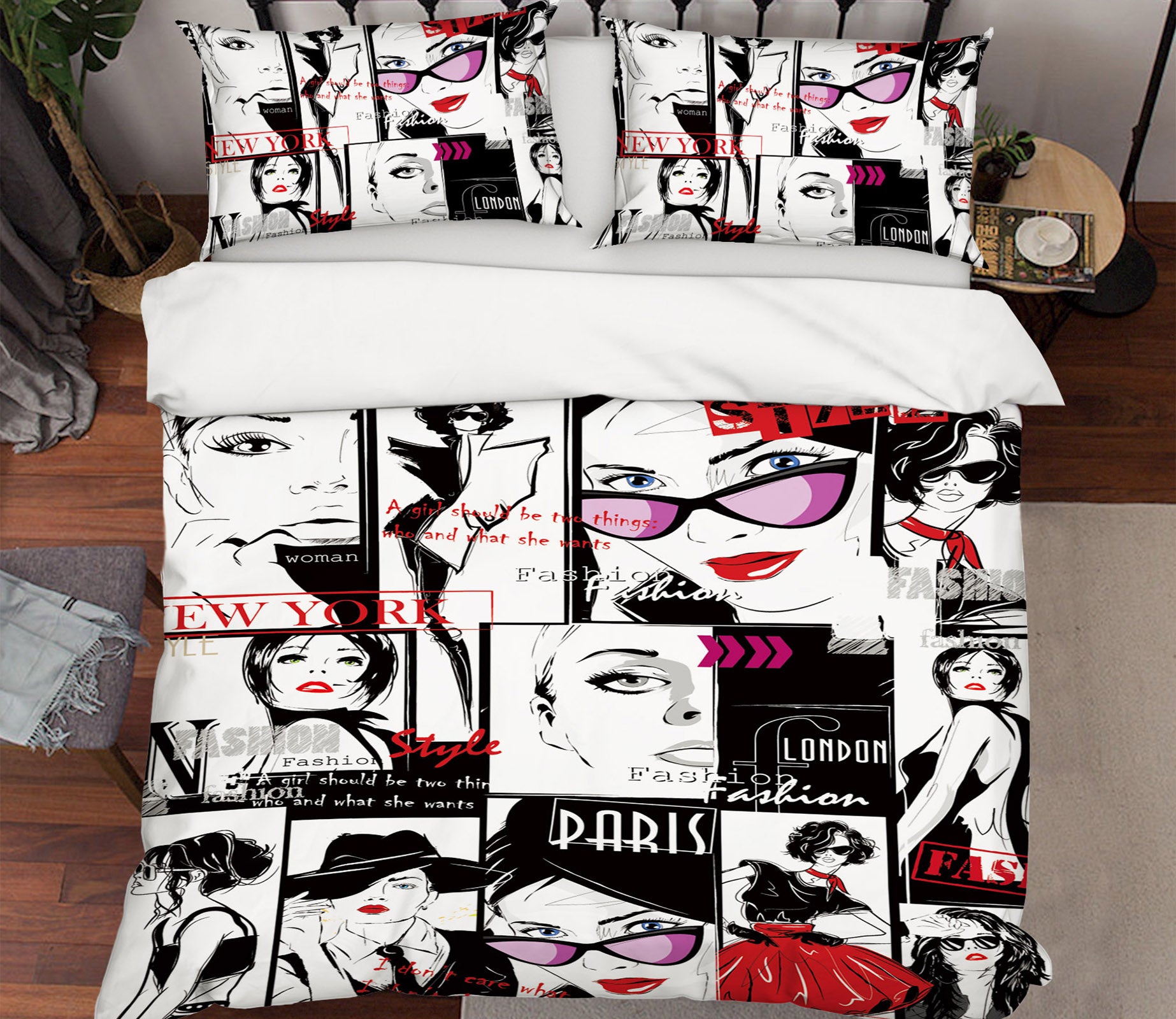3D Female 15020 Bed Pillowcases Quilt