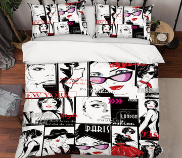 3D Female 15020 Bed Pillowcases Quilt