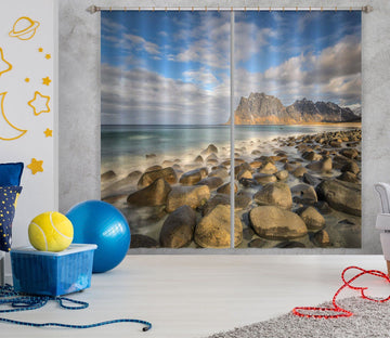 3D Beach Stones 168 Marco Carmassi Curtain Curtains Drapes Curtains AJ Creativity Home 