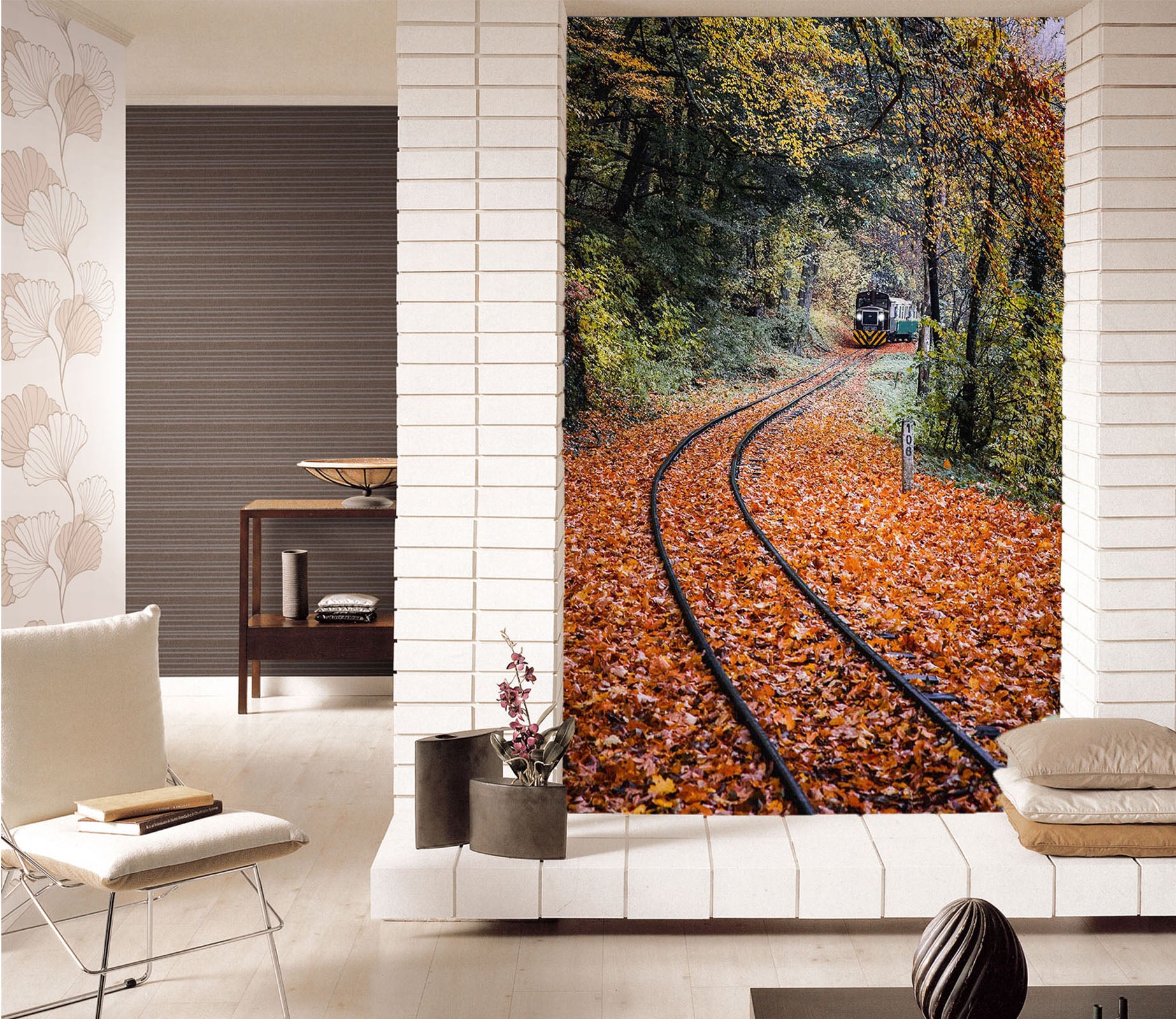 3D Maple Leaf Railway 433 Vehicle Wall Murals