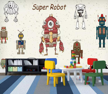 3D Robot 1241 Wall Murals Wallpaper AJ Wallpaper 2 