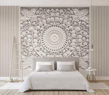 3D Carved Circle WC800 Wall Murals