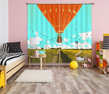 3D Hot Air Balloon 047 Showdeer Curtain Curtains Drapes Curtains AJ Creativity Home 