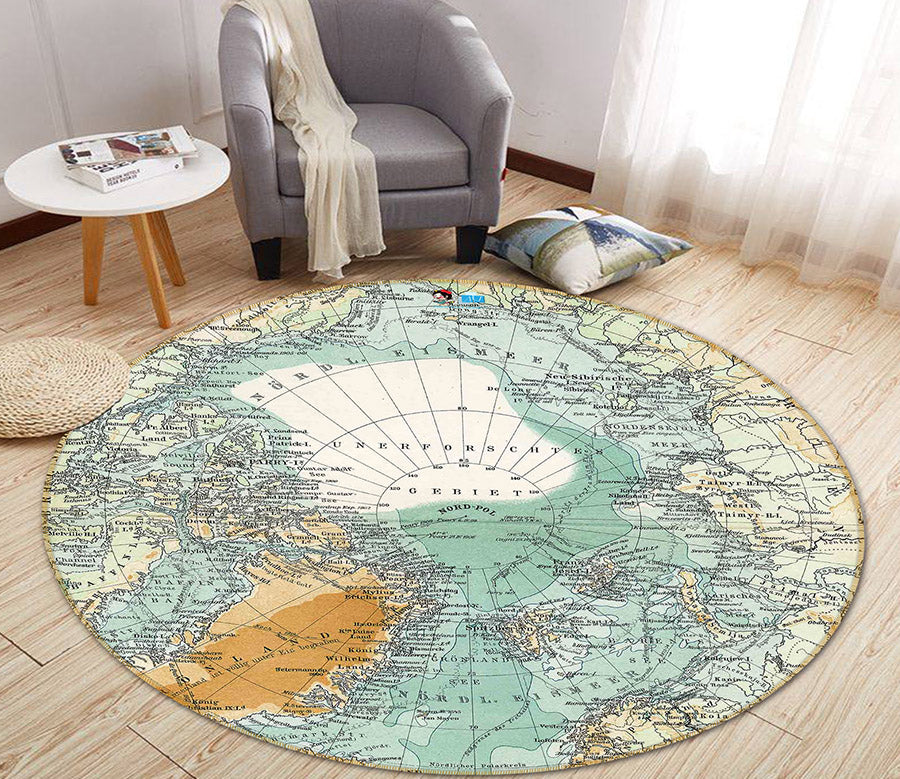 3D Map 64112 Round Non Slip Rug Mat