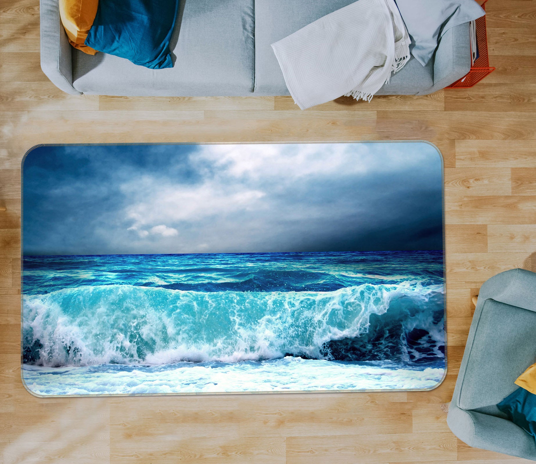 3D Waves 34225 Non Slip Rug Mat