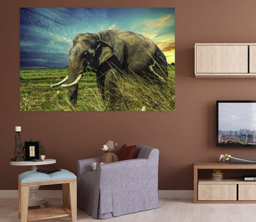 3D Steppe Elephant 46 Animal Wall Stickers Wallpaper AJ Wallpaper 2 