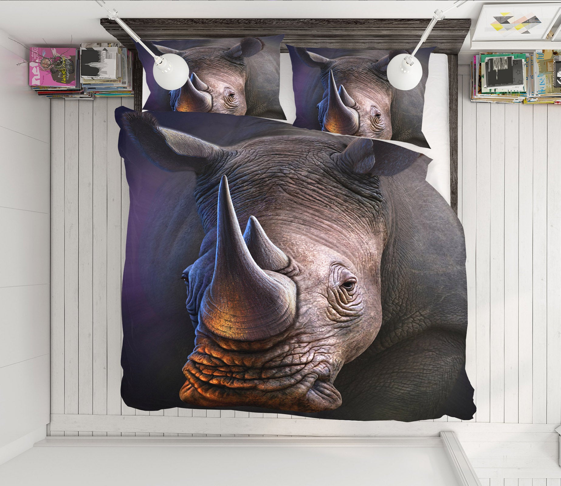 3D Rhino 86051 Jerry LoFaro bedding Bed Pillowcases Quilt