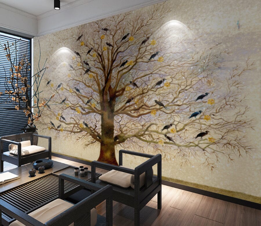 3D Dead Tree Bird 2086 Wall Murals Wallpaper AJ Wallpaper 2 