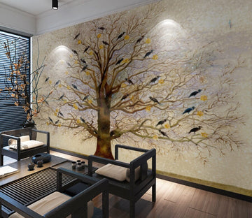 3D Dead Tree Bird 2086 Wall Murals Wallpaper AJ Wallpaper 2 