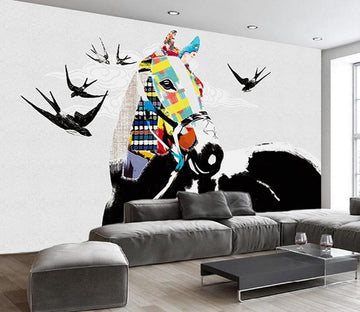 3D Horse Bird 574 Wall Murals Wallpaper AJ Wallpaper 2 