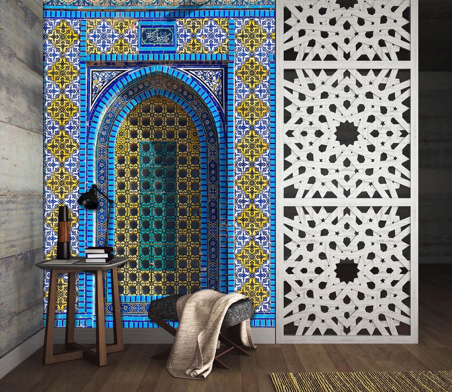3D Blue Pattern 115 Assaf Frank Wall Mural Wall Murals