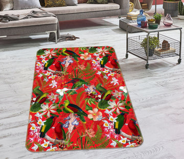 3D Beautiful Red Flower 183 Uta Naumann Rug Non Slip Rug Mat Mat AJ Creativity Home 