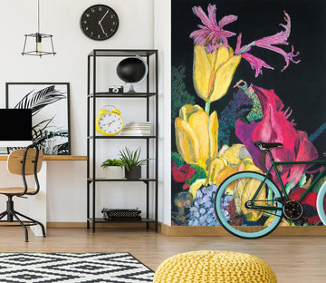 3D Painted Flowers 300 Allan P. Friedlander Wall Mural Wall Murals Wallpaper AJ Wallpaper 2 