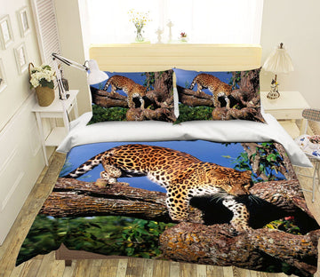 3D Forest Cheetah 1922 Bed Pillowcases Quilt Quiet Covers AJ Creativity Home 