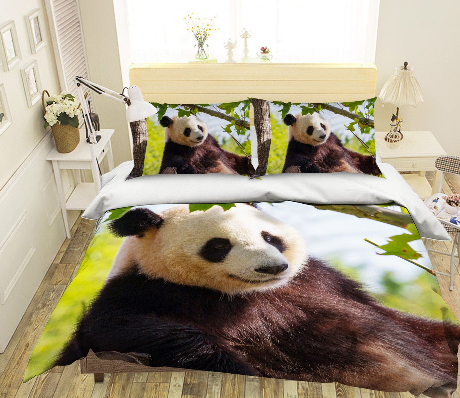 3D Forest Panda 1927 Bed Pillowcases Quilt Quiet Covers AJ Creativity Home 