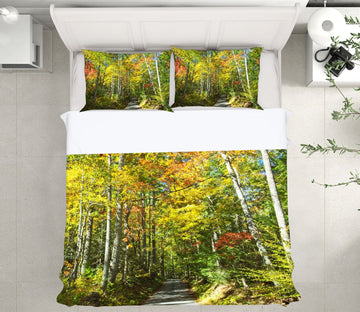 3D Forest Path 2119 Kathy Barefield Bedding Bed Pillowcases Quilt Quiet Covers AJ Creativity Home 