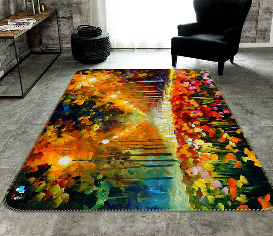 3D Flower Street Light 66125 Non Slip Rug Mat