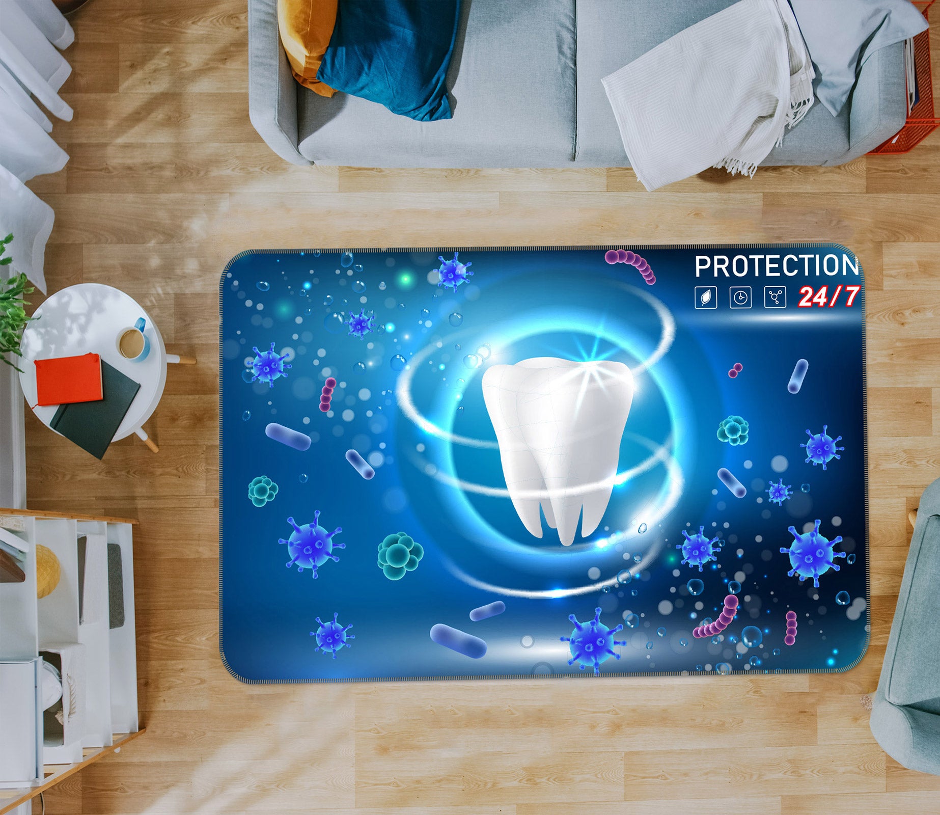 3D Tooth 77186 Non Slip Rug Mat