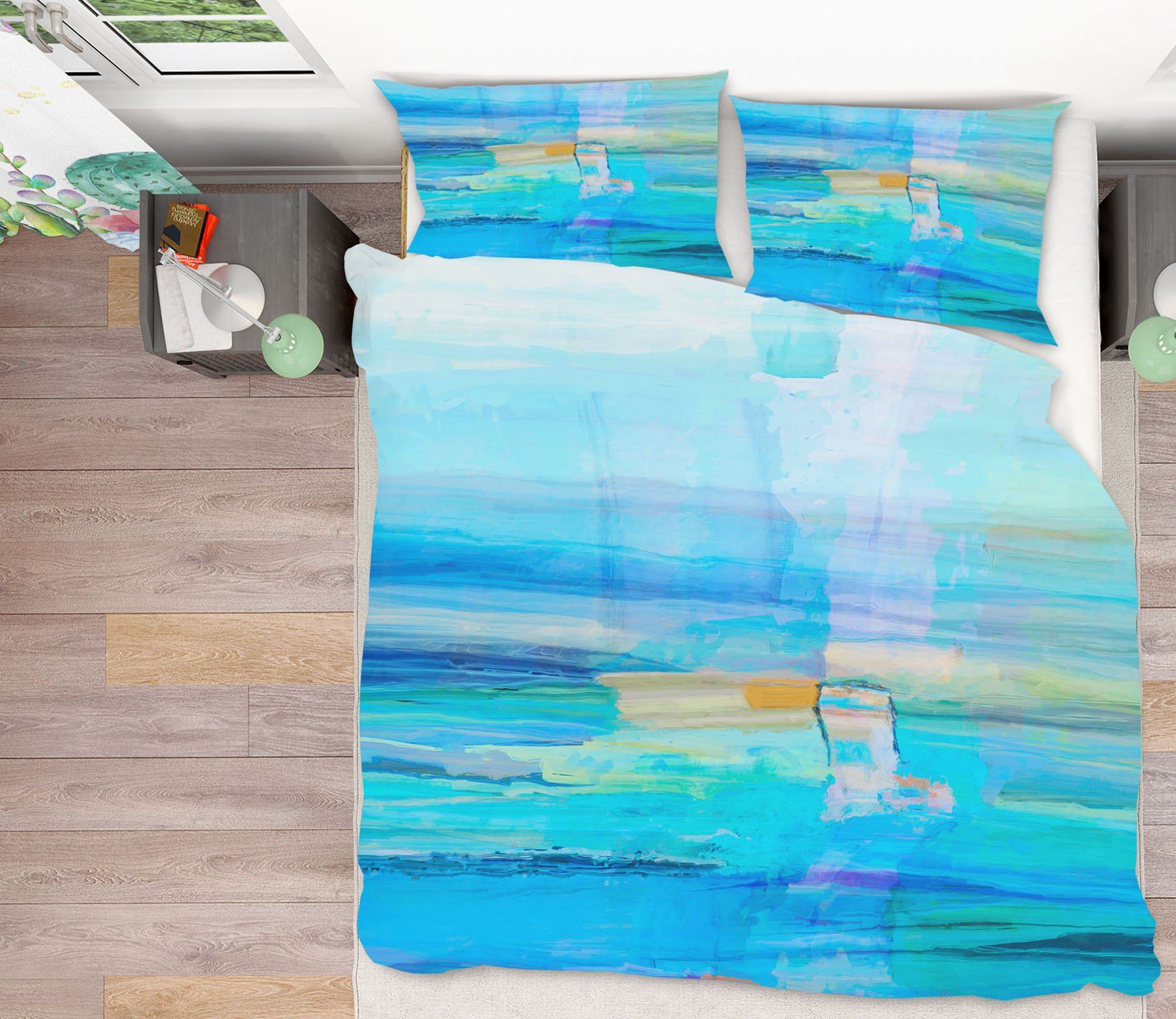 3D Blue Sea 2106 Michael Tienhaara Bedding Bed Pillowcases Quilt Quiet Covers AJ Creativity Home 