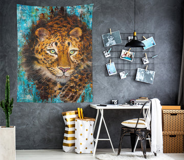 3D Yellow Tiger 3512 Skromova Marina Tapestry Hanging Cloth Hang