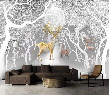 3D White Woods 2214 Wall Murals Wallpaper AJ Wallpaper 2 