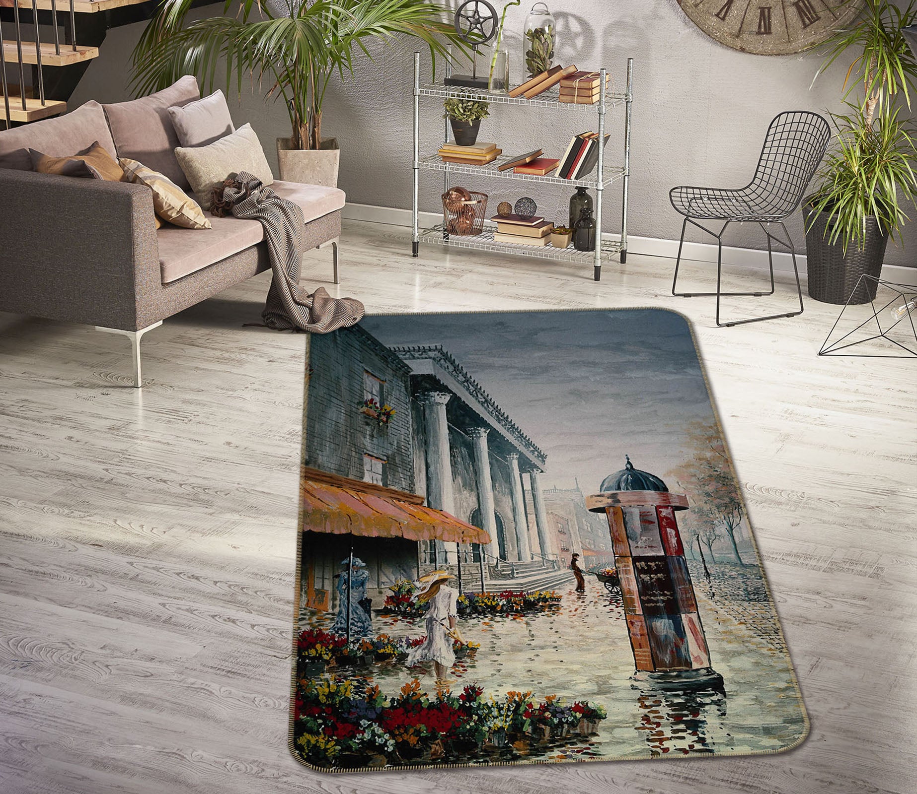 3D Street Telephone Booth 33201 Non Slip Rug Mat