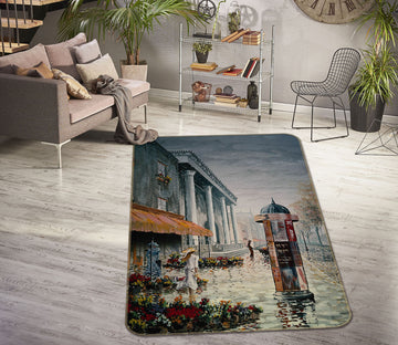 3D Street Telephone Booth 33201 Non Slip Rug Mat